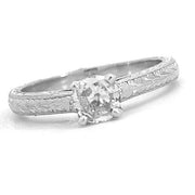 18K White Gold Diamond Solitaire Engagement Ring - Proposal Ready - Final Sale